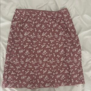 Princess Polly Floral Mauve Mini Skirt